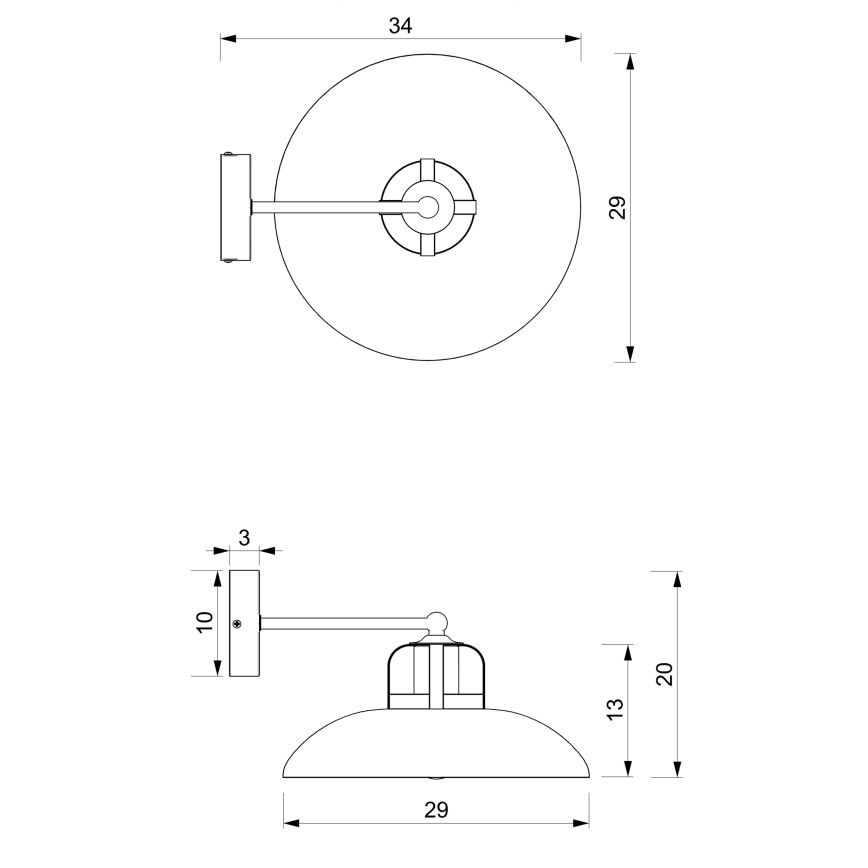 Iluminação de parede FELIX 1xE27/60W/230V azul