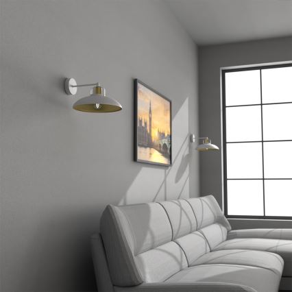 Iluminação de parede FELIX 1xE27/60W/230V branca