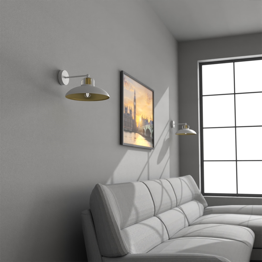 Iluminação de parede FELIX 1xE27/60W/230V branca