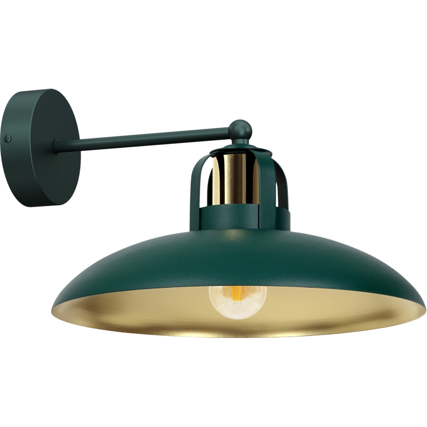 Iluminação de parede FELIX 1xE27/60W/230V verde