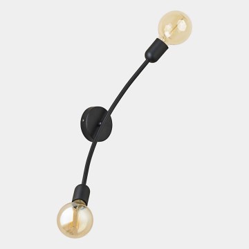 Iluminação de parede HELIX 2xE27/60W/230V preto