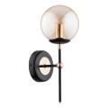Iluminação de parede ITORIS 1xE14/10W/230V preto/dourado