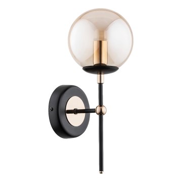 Iluminação de parede ITORIS 1xE14/10W/230V preto/dourado