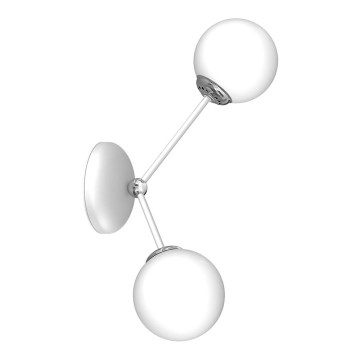 Iluminação de parede JOY 2xE14/40W/230V branca/cromada brilhante