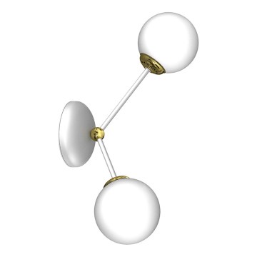 Iluminação de parede JOY 2xE14/40W/230V branca/dourada