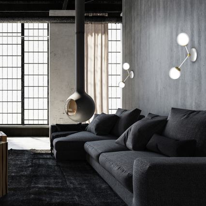 Iluminação de parede JOY 2xE14/40W/230V branca/dourada