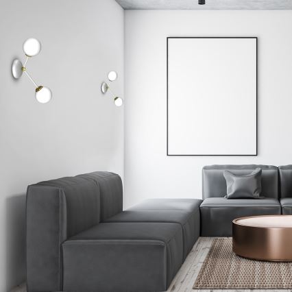 Iluminação de parede JOY 2xE14/40W/230V branca/dourada