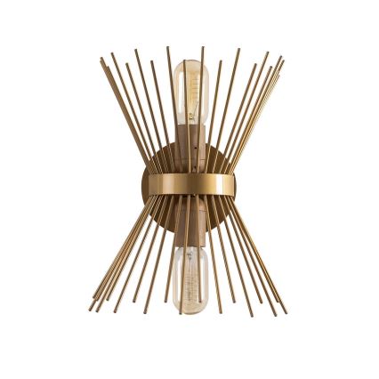 Iluminação de parede KIRPI 2xE27/40W/230V dourada