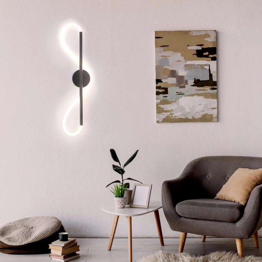 Iluminação de parede LED EMMA LED/19W/230V preto