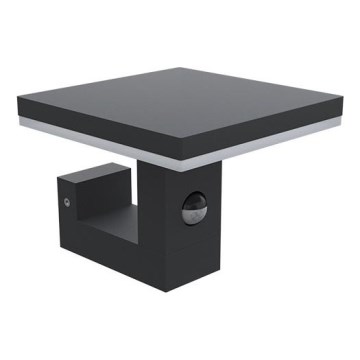 Iluminação de parede LED exterior com sensor BARI LED/10W/230V 4000K IP54 antracite