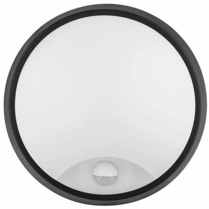 Iluminação de parede LED exterior com sensor LED/12W/230V 3000/4000/6500K IP65 preto