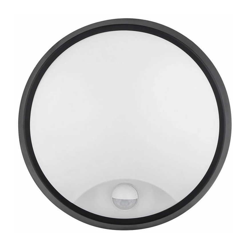 Iluminação de parede LED exterior com sensor LED/12W/230V 3000/4000/6500K IP65 preto