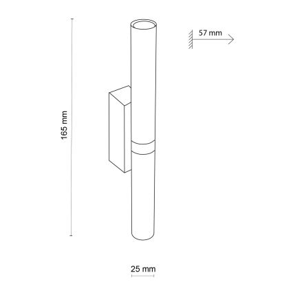 Iluminação de parede LED LAGOS 2xG9/3W/230V 4000K preto/dourado
