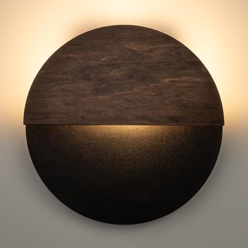 Iluminação de parede LED LUNA LED/7W/230V diâmetro 26 cm preto/castanho