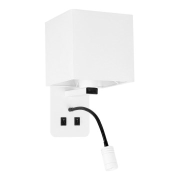 Iluminação de parede LED MAGNUM 1xE27/40W/230V + LED/3W branca