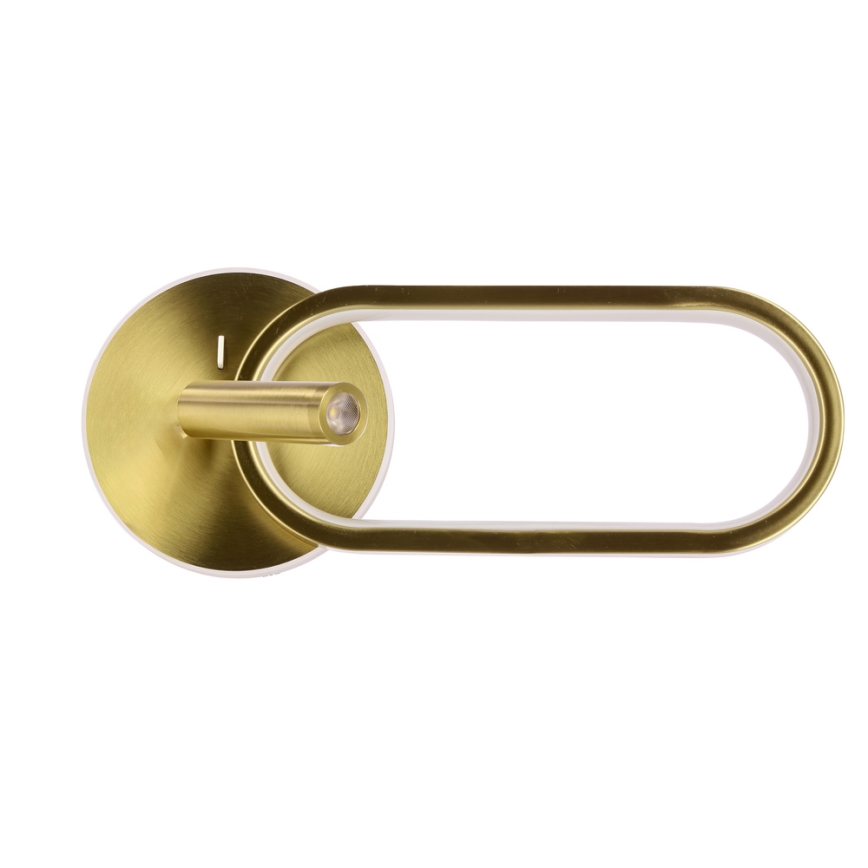 Iluminação de parede LED MONET LED/13W/230V + LED/2W 3000/4000/6000K dourado