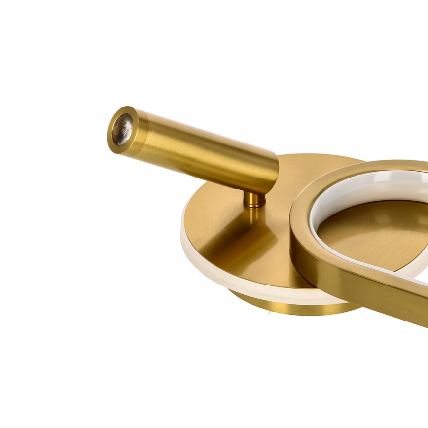 Iluminação de parede LED MONET LED/13W/230V + LED/2W 3000/4000/6000K dourado