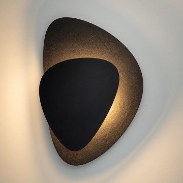 Iluminação de parede LED PEDRA LED/7W/230V preto