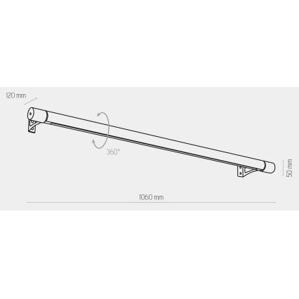 Iluminação de parede LED ROLLO LED/30W/230V madeira