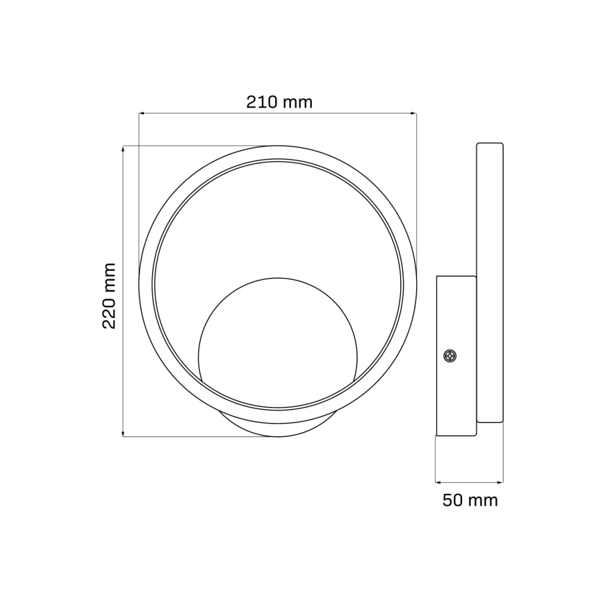 Iluminação de parede LED ROMAN LED/11,5W/230V 4000K dourado