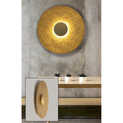 Iluminação de parede LED SOLE LED/16W/230V diâmetro 65 cm dourado