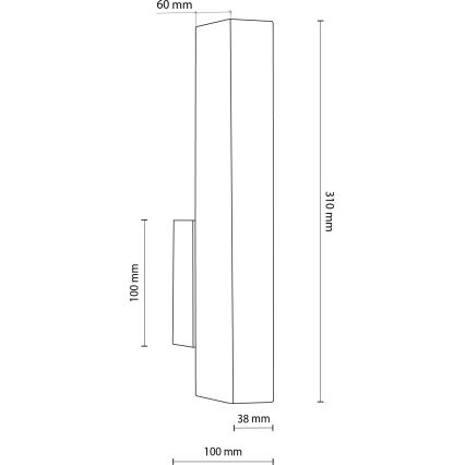 Iluminação de parede LED TEO LED/3W/230V 3000K nogueira