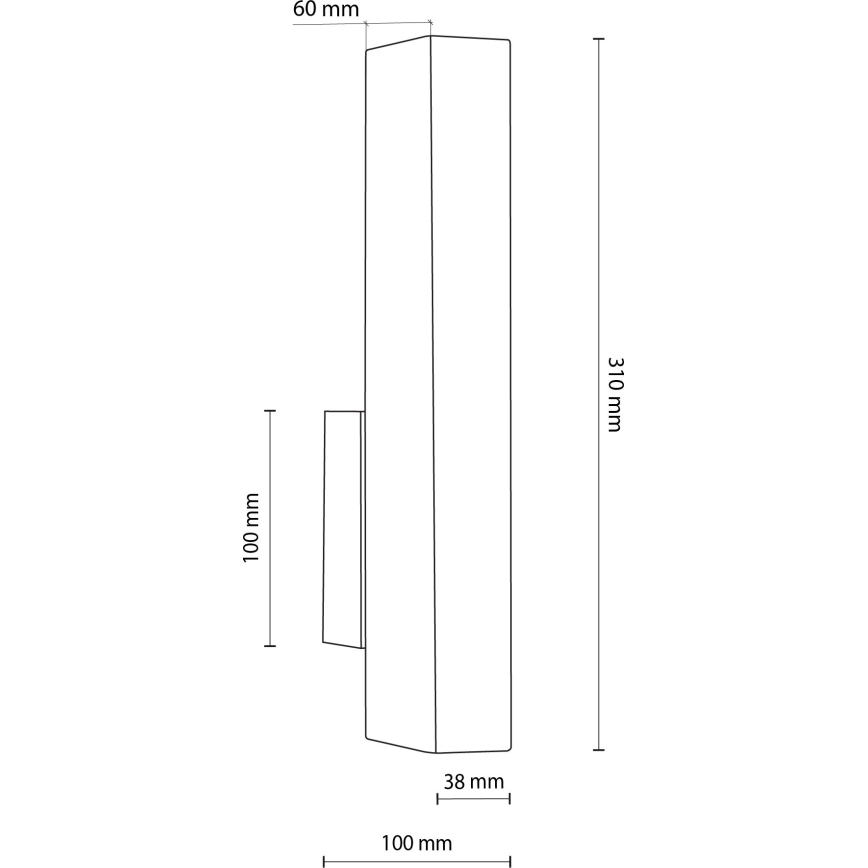 Iluminação de parede LED TEO LED/3W/230V 3000K nogueira