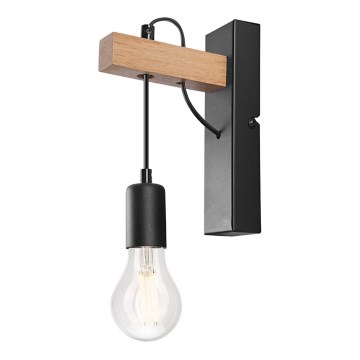 Iluminação de parede LEONIDAS 1xE27/60W/230V carvalho