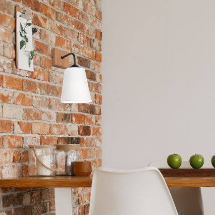 Iluminação de parede LULA 1xE27/60W/230V carvalho