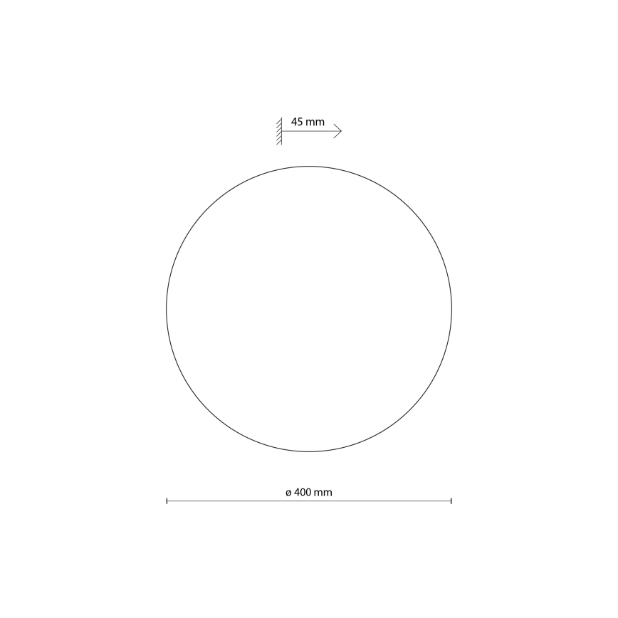 Iluminação de parede LUNA 4xG9/8W/230V diâmetro 40 cm preto