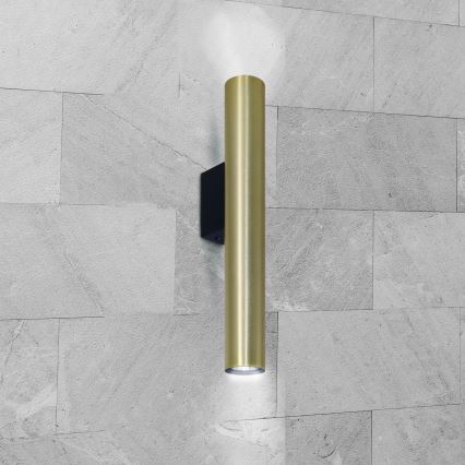 Iluminação de parede LUNGOMARE 2xGU10/10W/230V dourado
