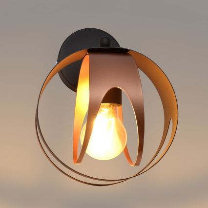 Iluminação de parede MOONLIGHT 1xE27/15W/230V preto/cobre