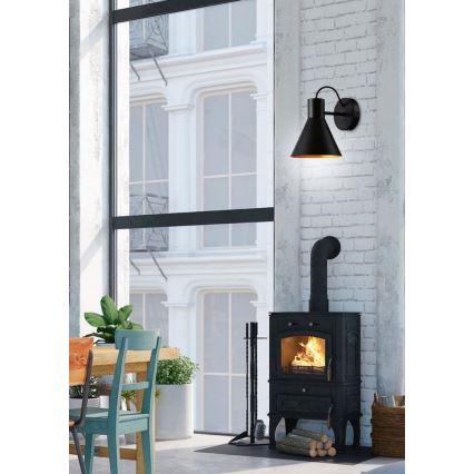 Iluminação de parede MORE 1xE27/40W/230V preto