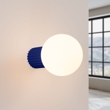 Iluminação de parede para casa de banho HALO 1xG9/8W/230V diâmetro 12 cm IP44 azul