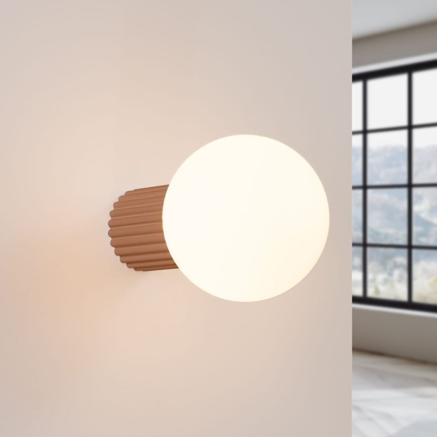 Iluminação de parede para casa de banho HALO 1xG9/8W/230V diâmetro 12 cm IP44 castanho