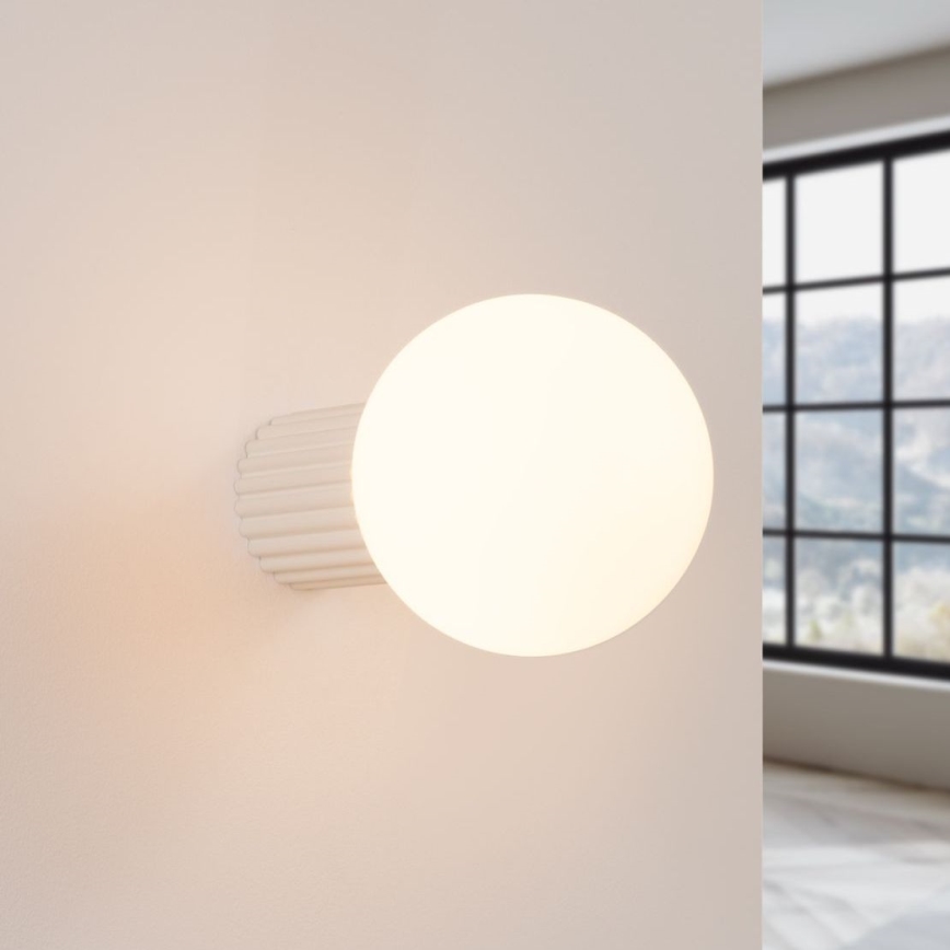 Iluminação de parede para casa de banho HALO 1xG9/8W/230V diâmetro 12 cm IP44 creme