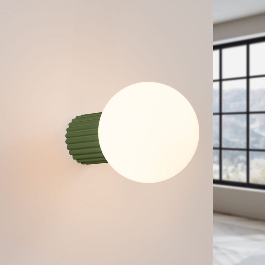Iluminação de parede para casa de banho HALO 1xG9/8W/230V diâmetro 12 cm IP44 verde