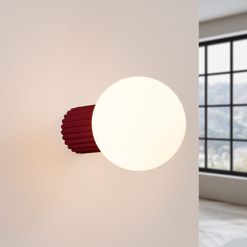 Iluminação de parede para casa de banho HALO 1xG9/8W/230V diâmetro 12 cm IP44 vermelho