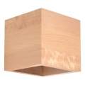 Iluminação de parede QUAD 1xG9/40W/230V Bétula/faia
