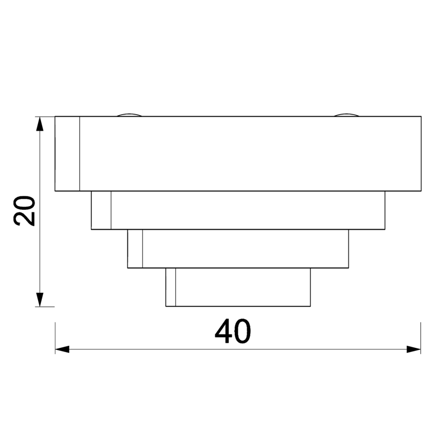 Iluminação de parede RINGS 2xE27/15W/230V cromado brilhante