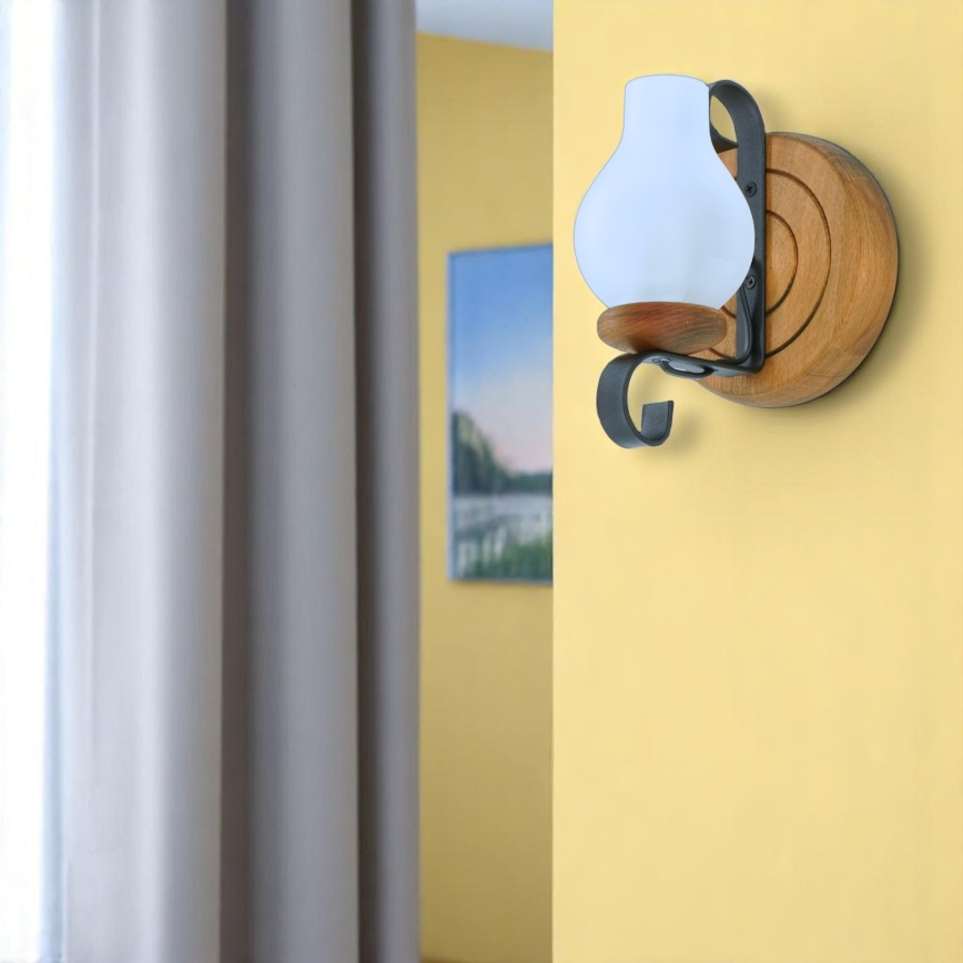 Iluminação de parede ROATA 1xE14/40W/230V faia