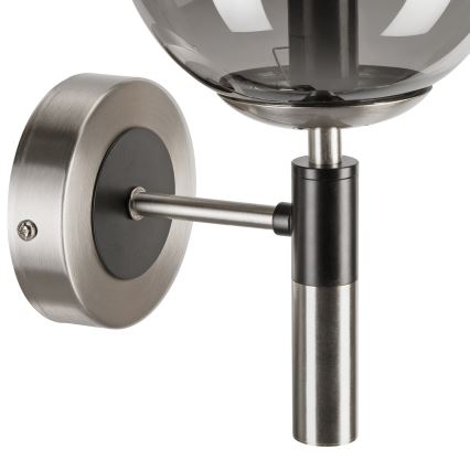 Iluminação de parede ROLLO 1xE14/5W/230V cromado mate/fumado