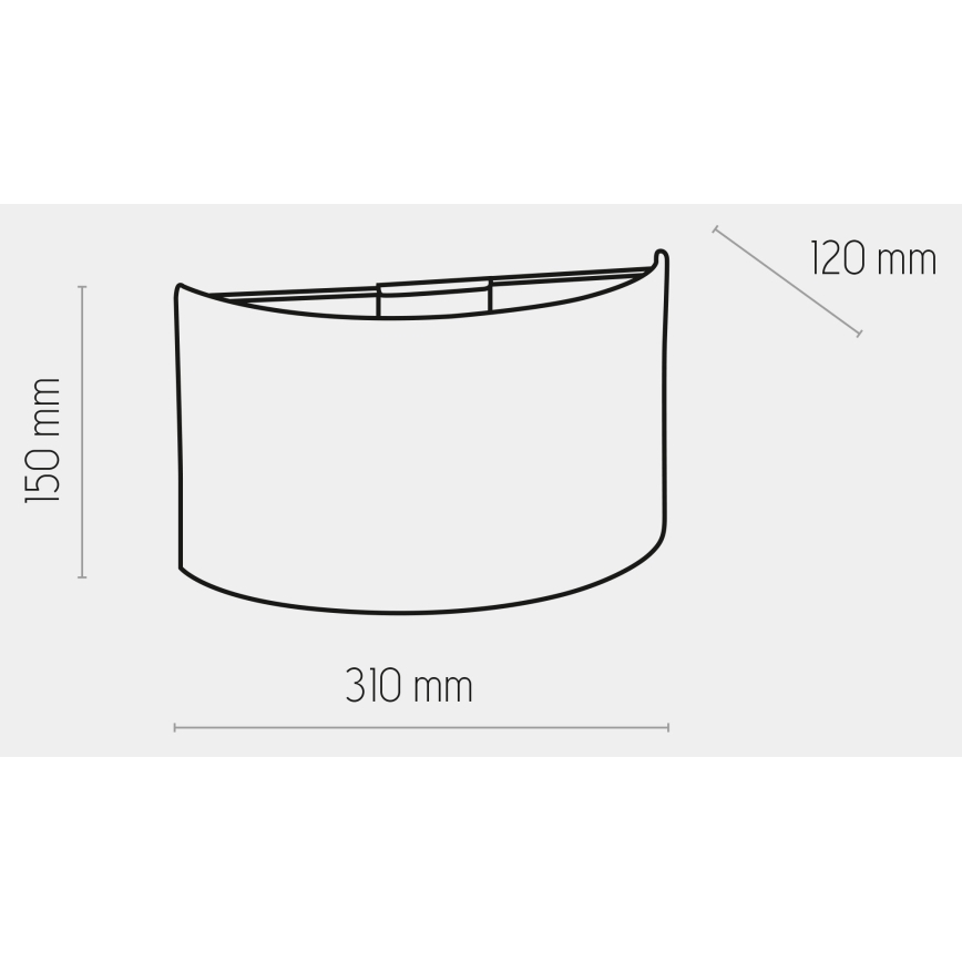 Iluminação de parede RONDO 1xE27/15W/230V preta