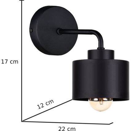 Iluminação de parede SIMPLY BLACK 1xE27/60W/230V