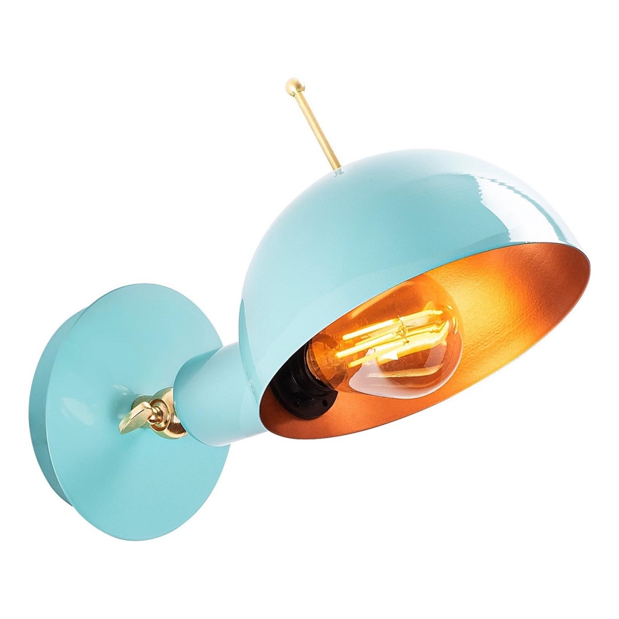 Iluminação de parede SIVANI 1xE27/40W/230V azul