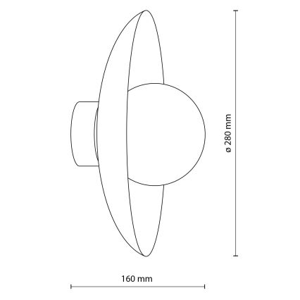 Iluminação de parede SLATE 1xG9/8W/230V diâmetro 28 cm bege