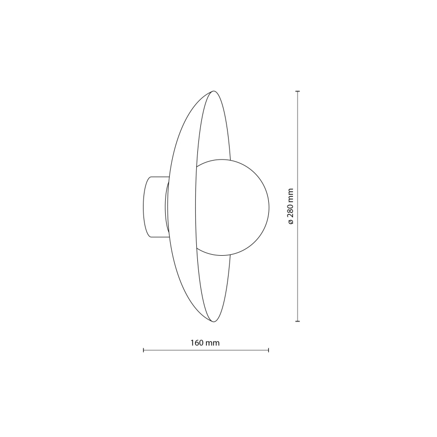 Iluminação de parede SLATE 1xG9/8W/230V diâmetro 28 cm preto