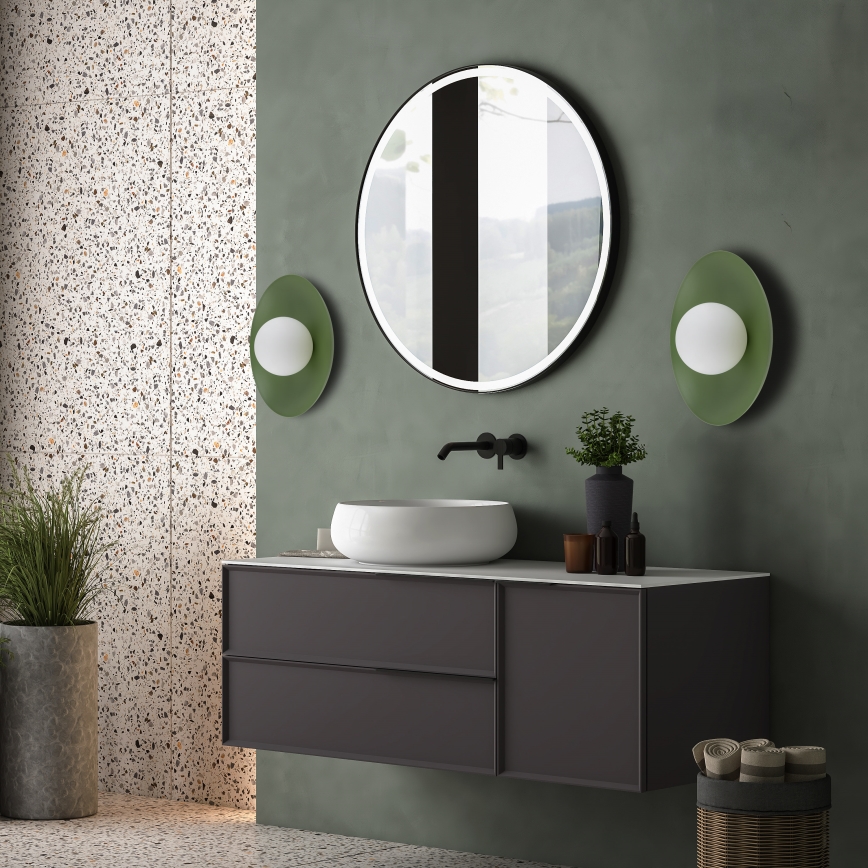 Iluminação de parede SLATE 1xG9/8W/230V diâmetro 28 cm verde