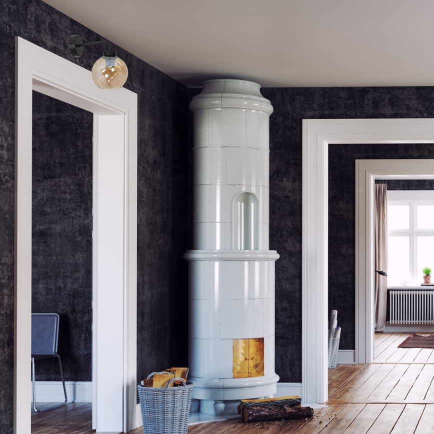 Iluminação de parede SOFIA 1xE27/60W/230V castanha