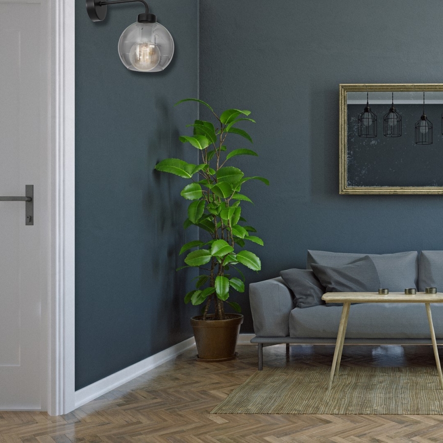 Iluminação de parede SOFIA 1xE27/60W/230V preta